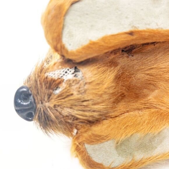 Vintage Golden Retriever Puppy Dog Figure - Real Fur - Picture 9 of 10